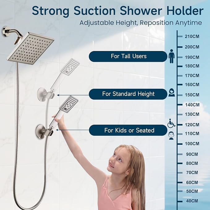 BRIGHT SHOWERS Handheld Shower Head Holder - Image 4