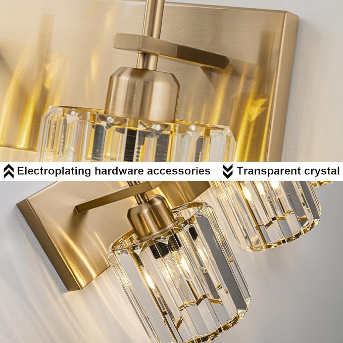 Modern Crystal Bathroom Vanity Lights, Crystal Wall Lighting - Image 3