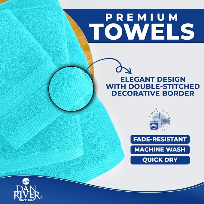 DAN RIVER 8 PC Luxury Bath Towels - Image 6