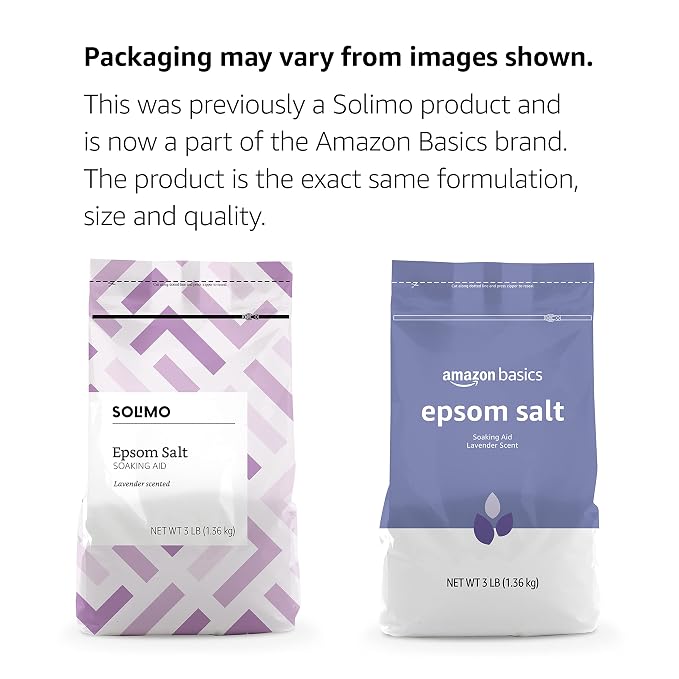 Amazon Basics Epsom Salt Soaking Aid, Lavender Scented, 3 Pound - Image 2