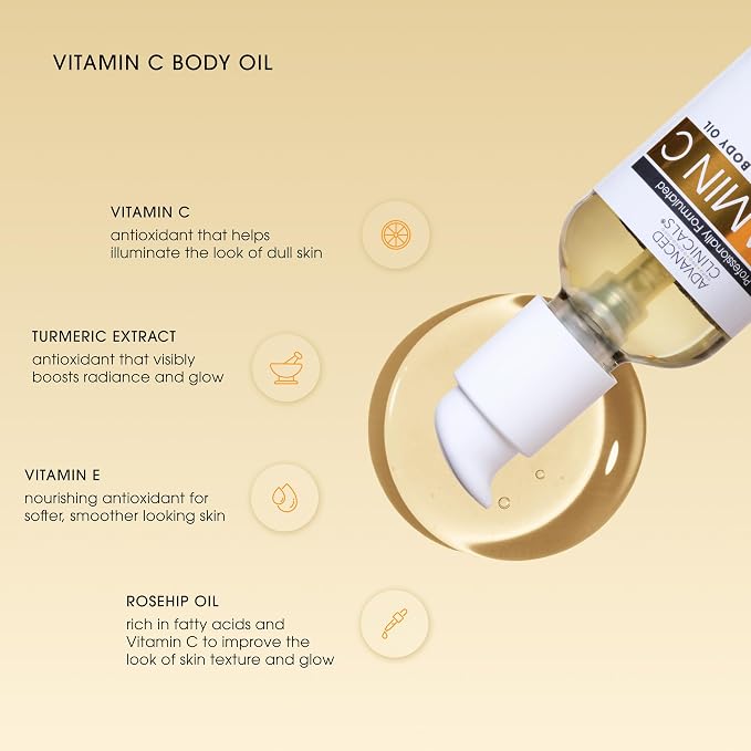 Advanced Clinicals Vitamin C Brightening Body Oil - Image 3