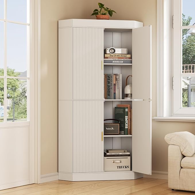 70.3'' Corner Cabinet, Corner Kitchen Pantry - Image 7