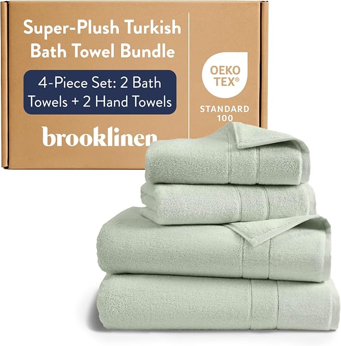 Brooklinen Super-Plush Bath Towel and Hand Towel Set by Brooklinen