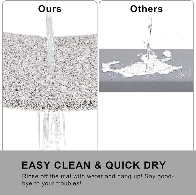 Nonslip Bathtub Mat, Anti Slip Bath Mat 0.6" Extra Thick, Quick Dry Bath Tub - Image 4
