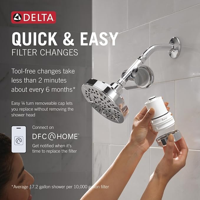Delta Faucet Clarifi Standard Shower Filter Attachment - Image 4