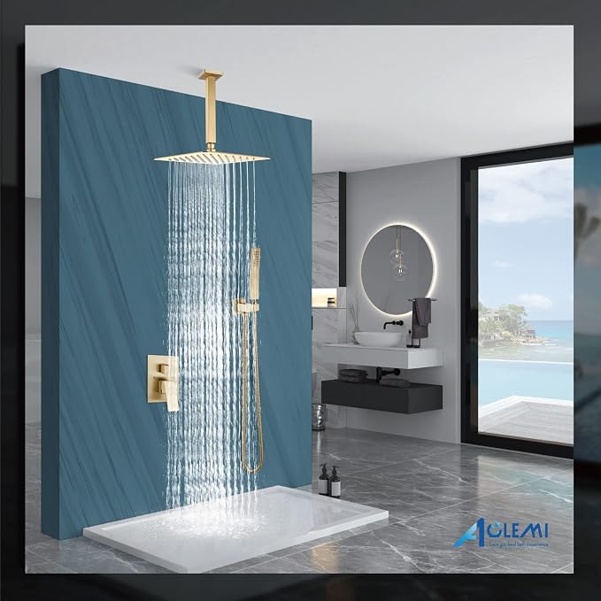 Aolemi Ceiling Mount Shower System Rain Shower Head - Image 7