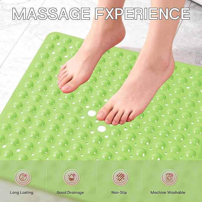 Anti-Slip Bathtub Shower mat, 20.8×20.8（Approximately 53×53cm） inch Soft - Image 4