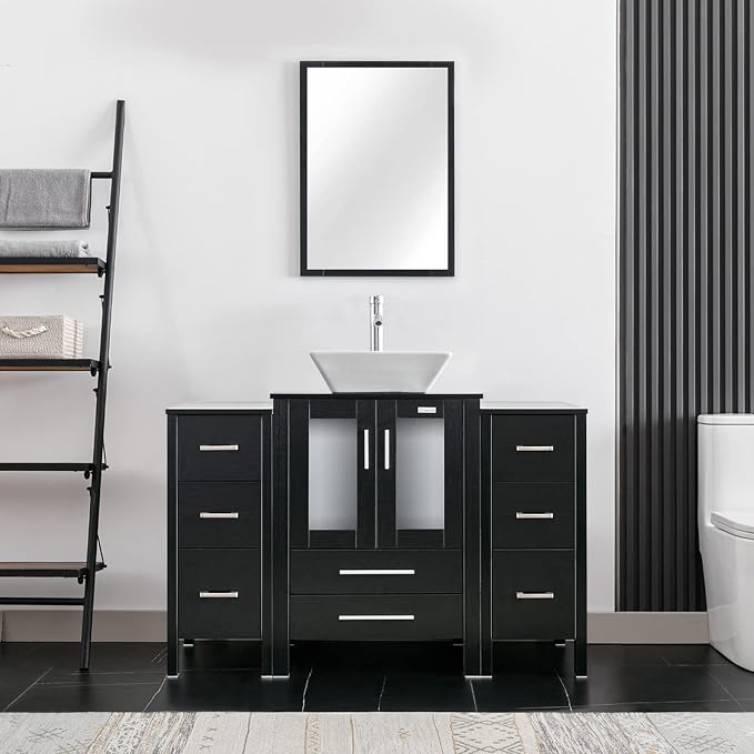 eclife 48" Modern Bathroom Vanity Sink Combo Freestanding Cabinet by eclife