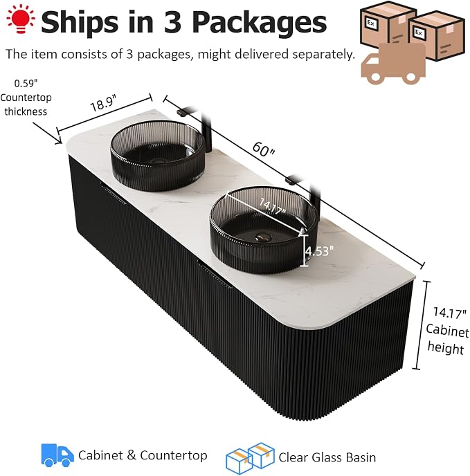 60" Floating Bathroom Vanity - Image 2