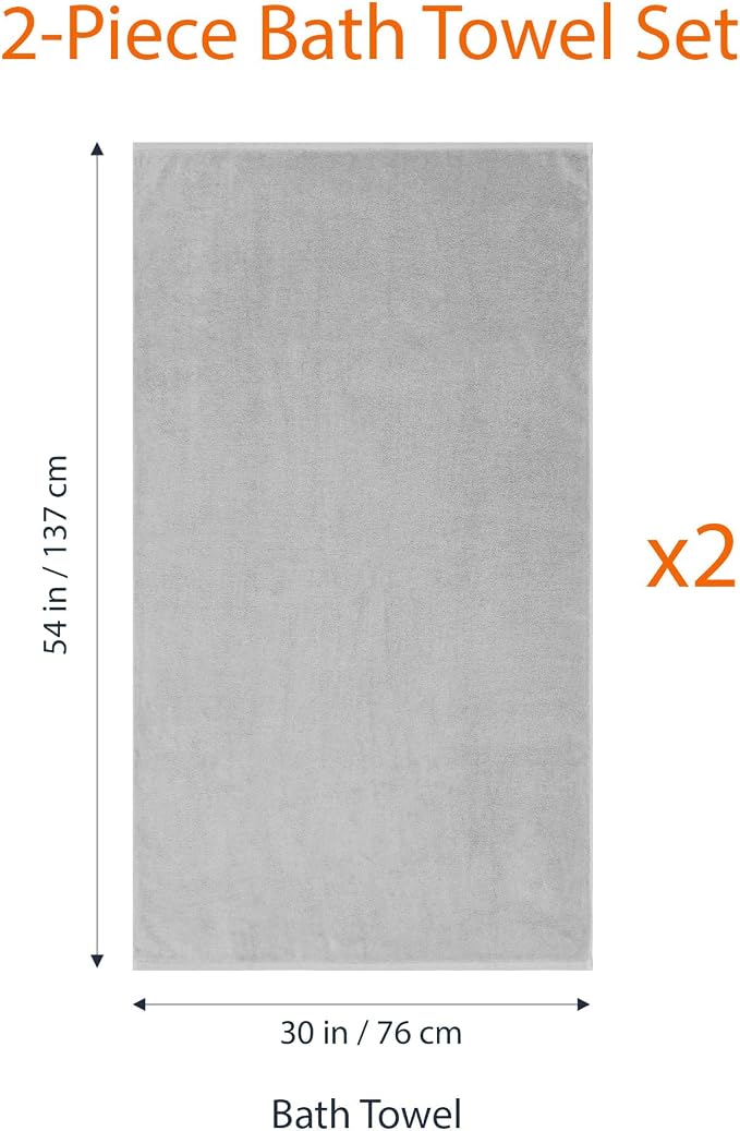 Amazon Basics 2 Piece Quick-Dry Oversize Bath Towel, 100% Cotton - Image 5