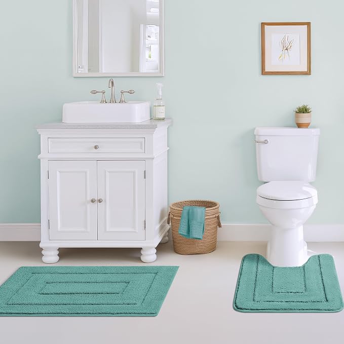 GRANNY SAYS Bathroom Rugs Sets 3 Piece, Soft Absorbent Microfiber Bath Mats - Image 9