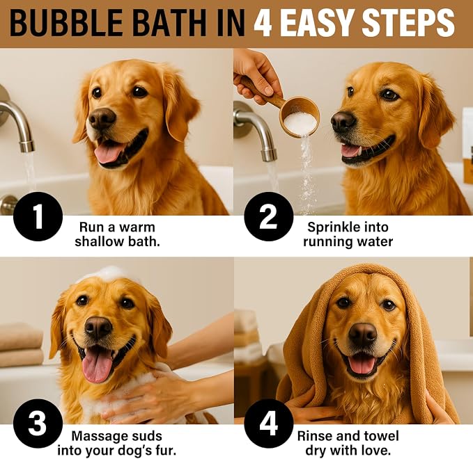 Dog Shampoo Alternative – Oatmeal & Honey Puppy Bubble Bath - Image 4