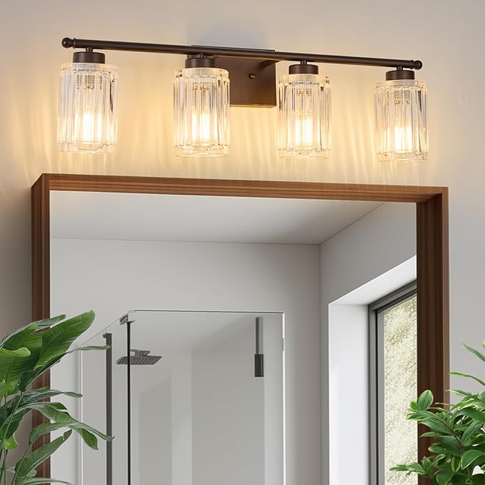 4 Light Bathroom Light Fixtures Modern ORB 28 Inch Vanity Lights by ALAISLYC