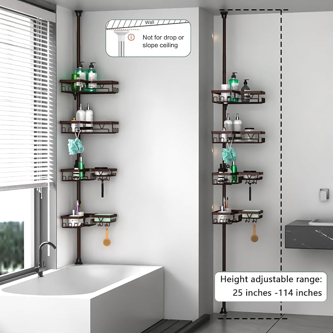 Corner Shower Caddy Tension Pole - Image 6