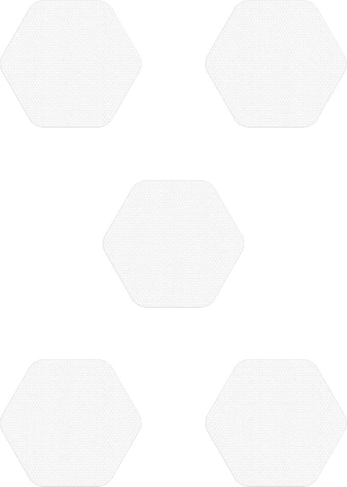Kahuna Grip Bathtub Bath and Shower 5¼" Hexagon Non-Slip Traction Treads by KahunaGrip%E2%84%A2