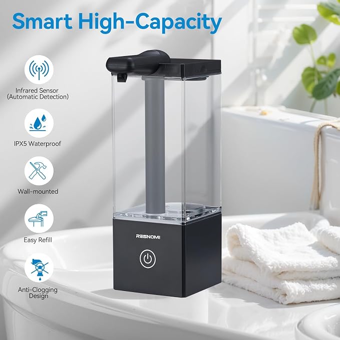 Automatic Soap Dispenser Touchless, Soap Dispenser Bathroom, Large Transparent - Image 5