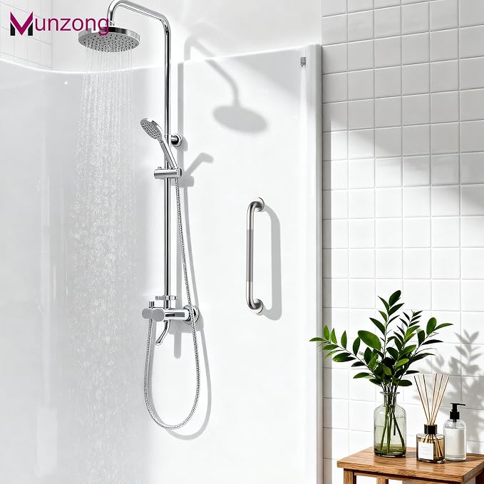 16 Inch Anti Slip Shower Grab Bar, Munzong Stainless Steel Handicap Grab Bars - Image 5