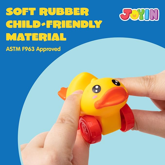 JOYIN Animal Cars, Soft Rubber Car Set Toy, Baby Mini Vehicles, Bath Toy Car - Image 4