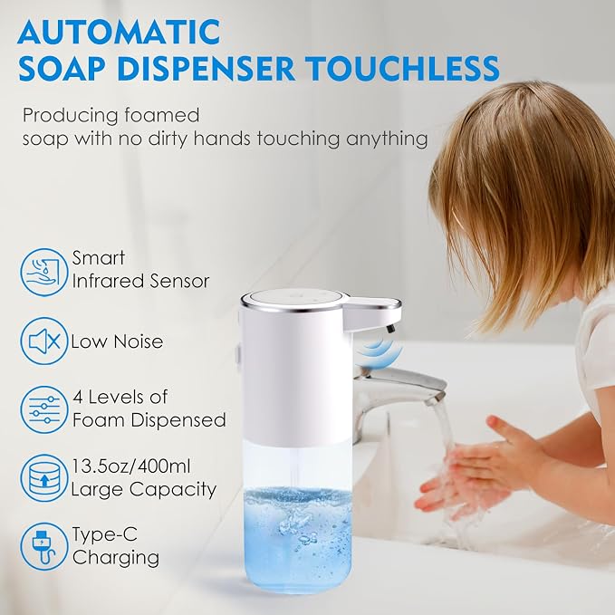 Automatic Foaming Soap Dispenser, Touchless Foam Hand Soap Dispenser - Image 2