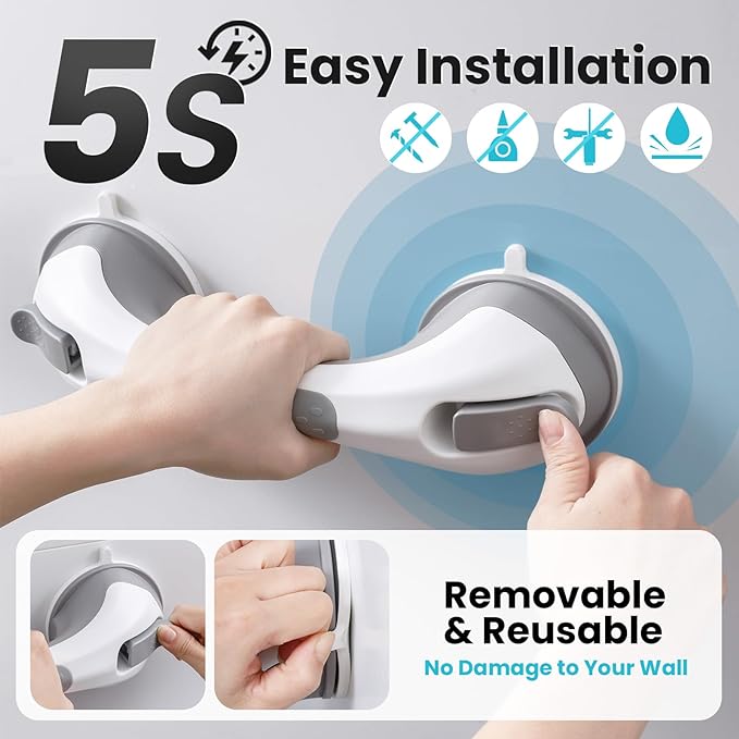 TAILI Shower Grab Bar, 12 Inch Shower Handle - Image 6