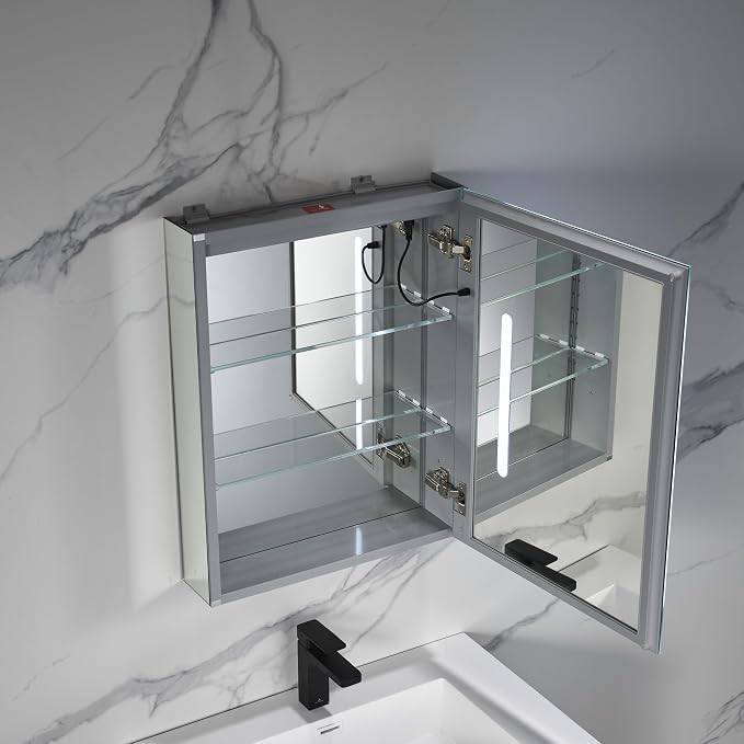 Blossom LED Lighted Medicine Cabinet Mirror - Image 8