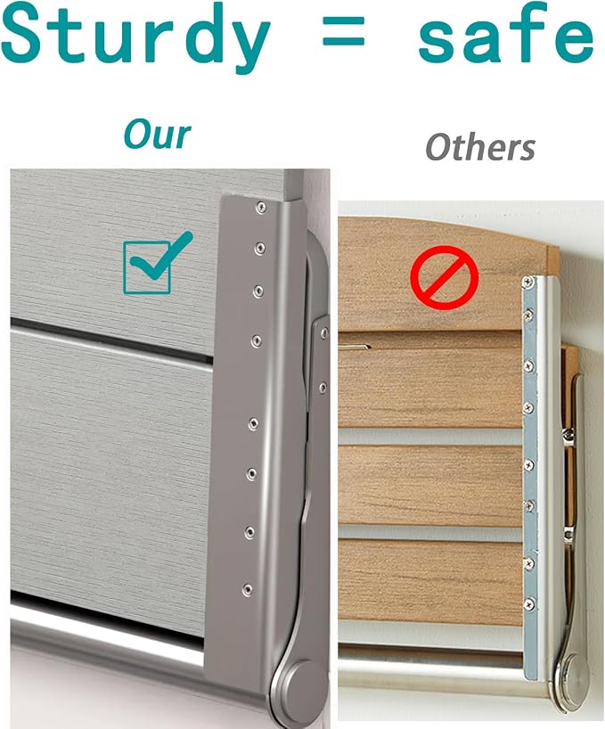 17.5'' Folding Shower Seat Wall Mounted, Foldable Waterproof Shower Bench - Image 5