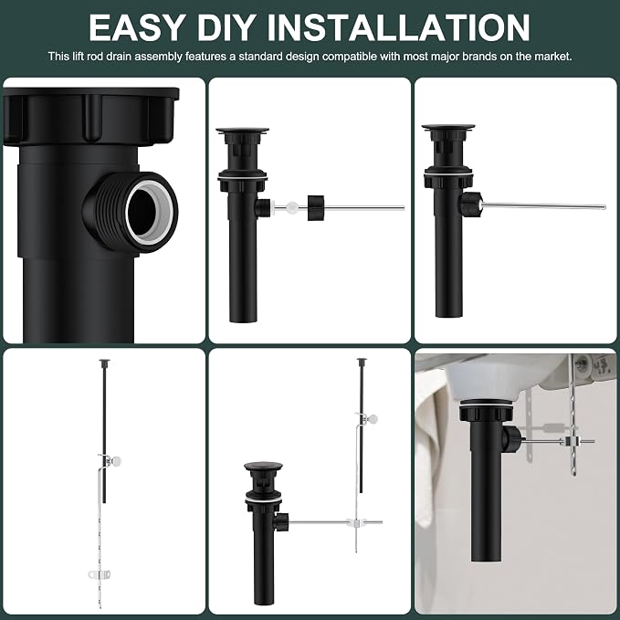 KENES Oil Rubbed Bronze Bathroom Sink Drain Assembly - Image 7