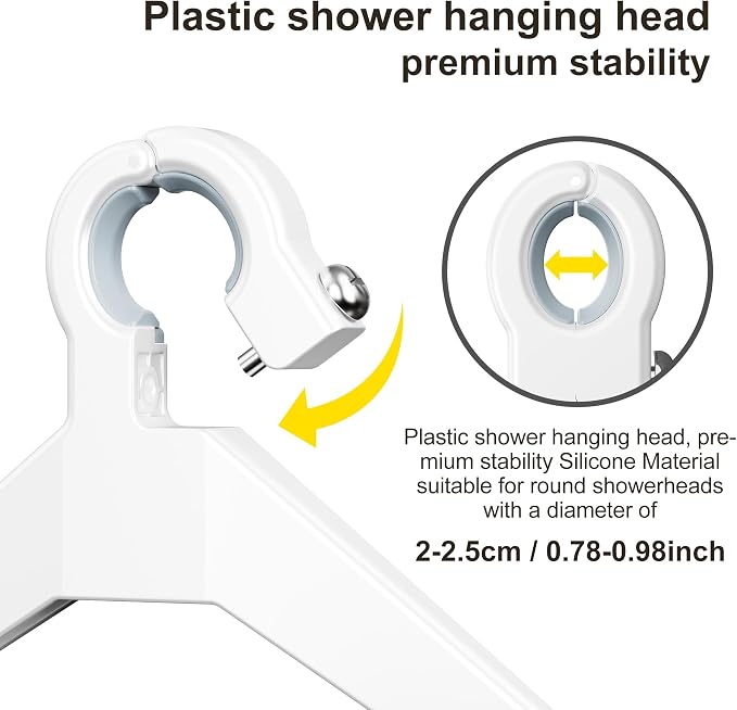 Orimade Adjustable Anti-slip Shower Caddy over Head, Rustproof Bathroom Hanging - Image 3