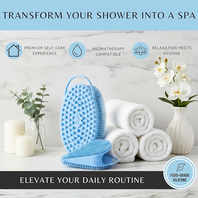 Body Face Scrubber Set Silicone - Image 7