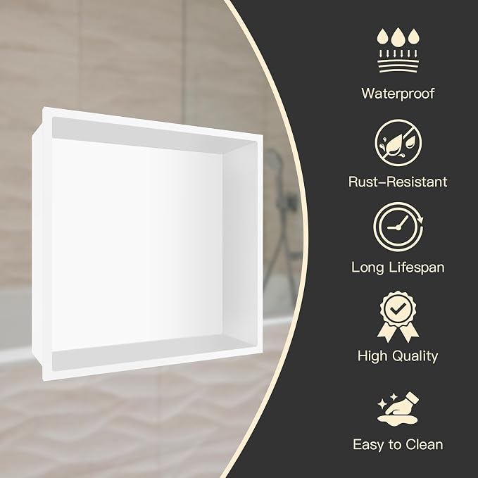 12" X 12" Shower Niche Insert Tile Ready, Niche - Image 5
