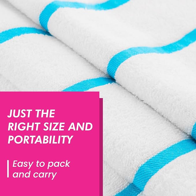 CASA COPENHAGEN Cabana Beach Towel Designed in Denmark Rough and Tough - Image 4