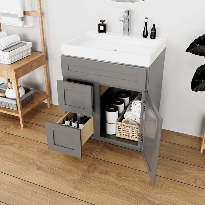 KitchenMan Bathroom Vanity 30 Inch Unassembled Sink Cabinet - Image 4