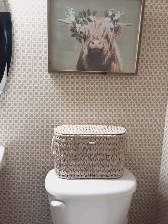 Toilet Paper Basket, Wicker Toilet Paper Storage - Image 5