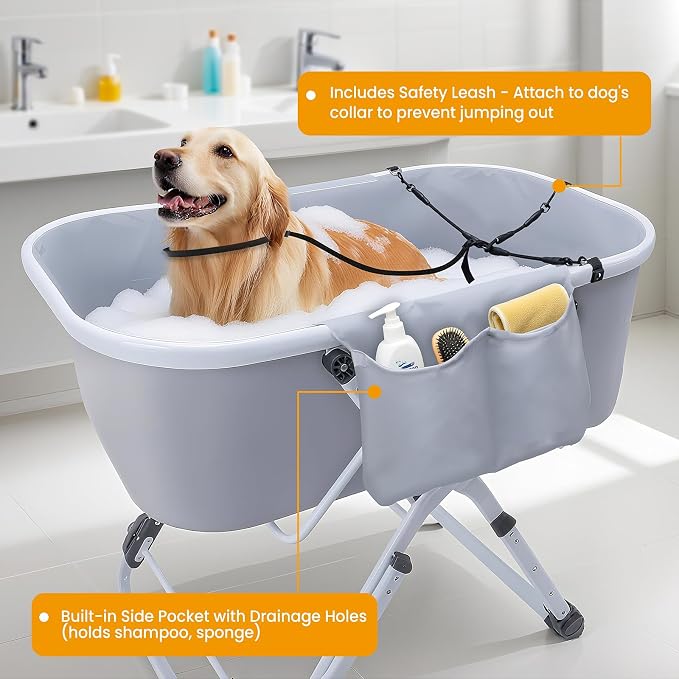Dog Bathtub, Collapsible Dog Bath Tub - Image 6