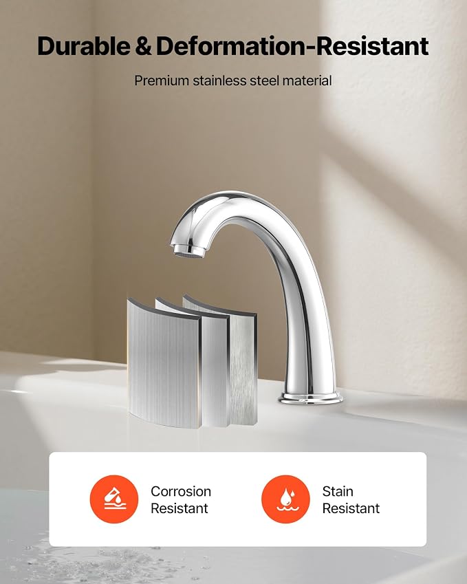 VEVOR Roman Tub Faucet, 3 Hole Waterfall Bathtub Faucet, Bath Tubs Faucets Set - Image 4