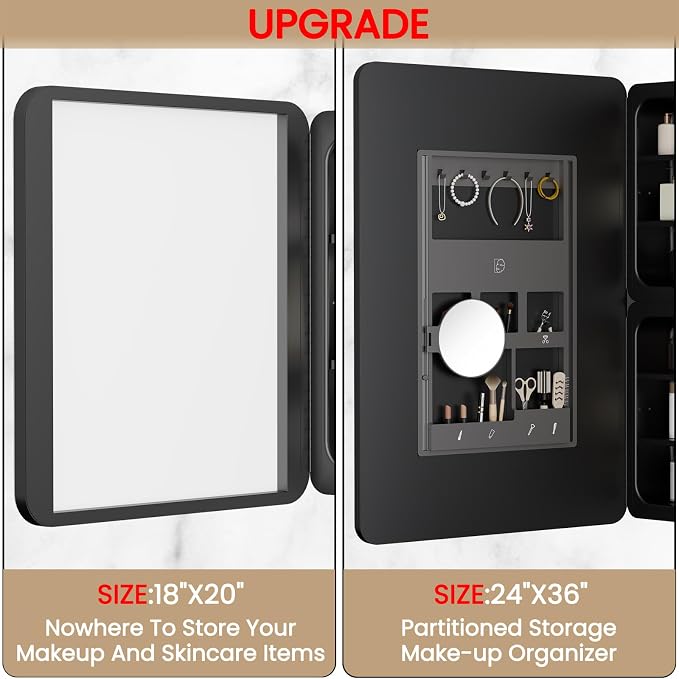 Rresyet 24×36 Bathroom Mirror Cabinet - Image 6