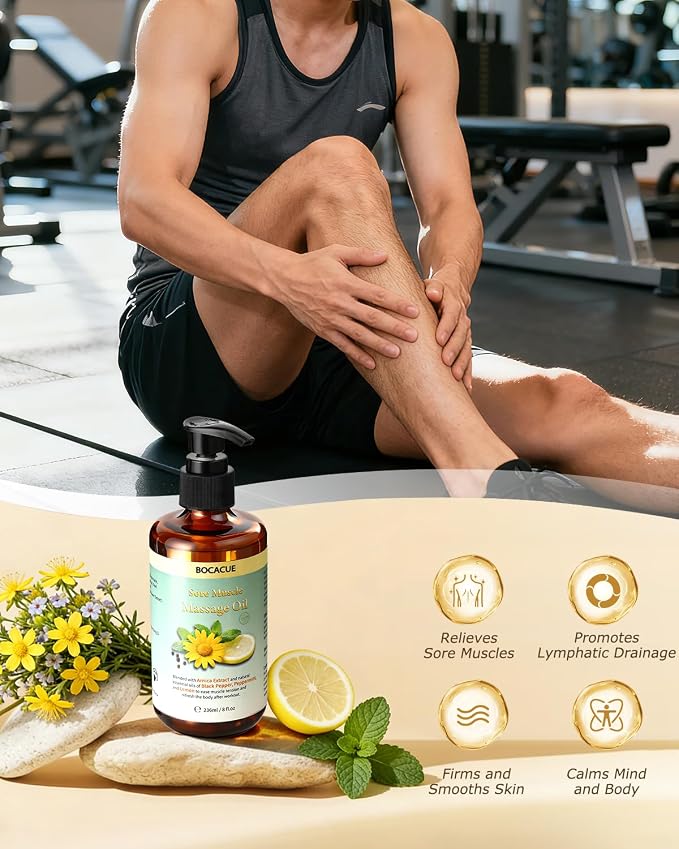 Sore Muscle Massage Oil for Massage Therapy, Arnica Oil for Muscle Relaxing & - Image 3