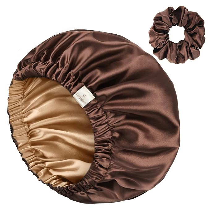 YANIBEST Adjustable Satin Bonnet Double Layer Hair Bonnet by yanibest