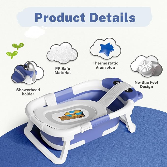 AVIDOR Baby Bathtub, Collapsible Bathtub - Image 4