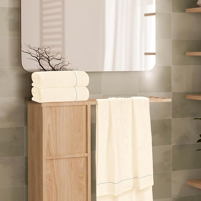 MyOwn Ultra Soft 4 Pack Oversized Bath Towel Set 27x54 inches, 100% Cotton Bath - Image 3