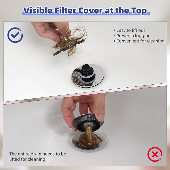Metal 2 Pack Bathtub Drain Stopper - Image 5