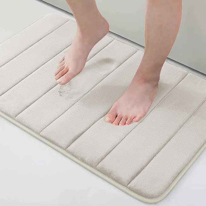 Buganda Memory Foam Bath Mat, Ultra Soft and Non-Slip Bathroom Rugs, Water by Buganda