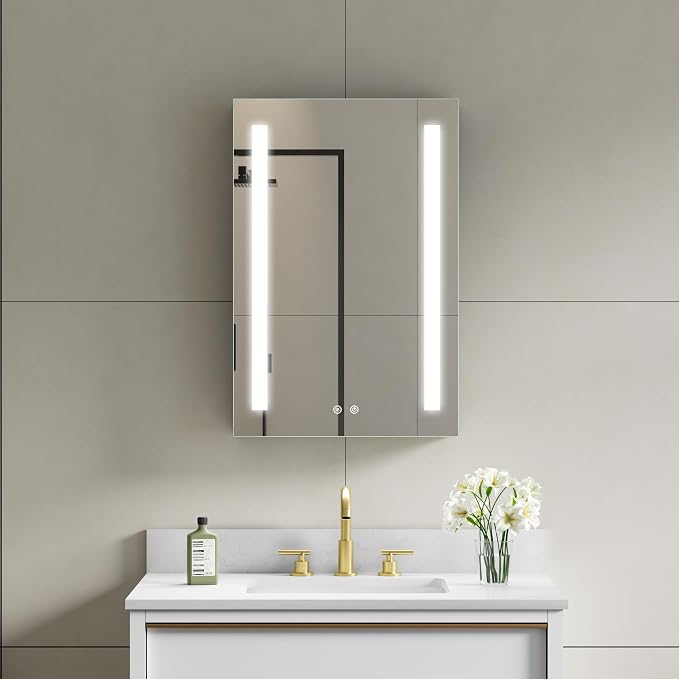 WELLFOR 20" X 30" LED Medicine Cabinet - Image 10