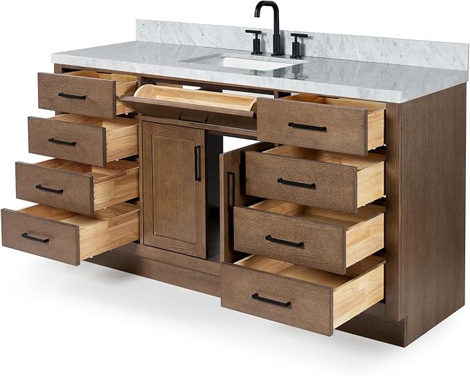 ARIEL Hepburn 67 Inch Single Rectangular Sink Bathroom Vanity - Image 6
