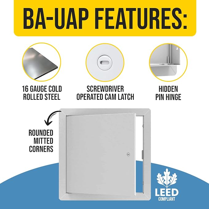 Best 6" x 6" Universal Access Panel – Flush Steel Door - Image 2