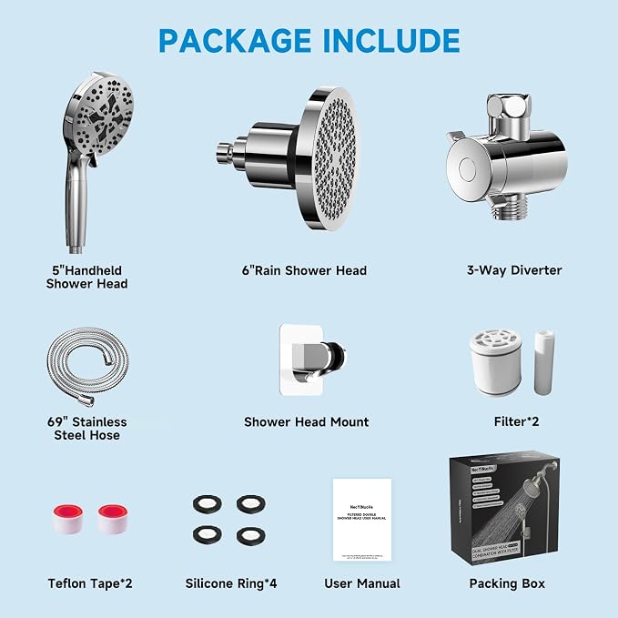 High Pressure Shower Head Combo - Image 8