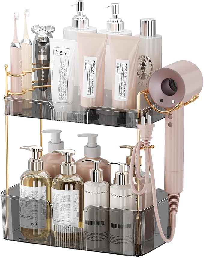 2 Tier Bathroom Counter Organizer by SHUANGQING