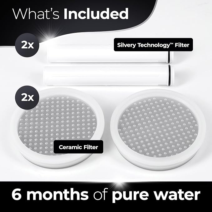 Silvery High Pressure Filtered Shower Head - Image 2