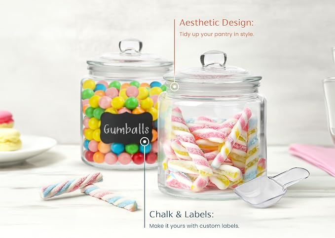 KooK Glass Storage Jars with Lids - 29oz - Image 4