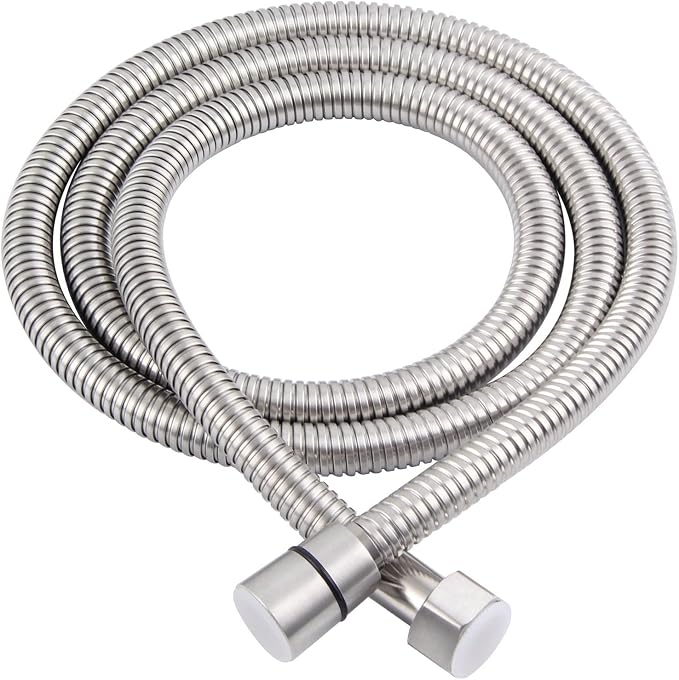 Brushed Nickel Shower Hose 59", Angle Simple Stainless Steel Replacement Head by AngleSimple
